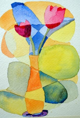 watercolor tulips